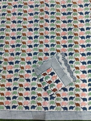 Premium Hand Block Printed Cotton Bedsheet with Pillow Cover