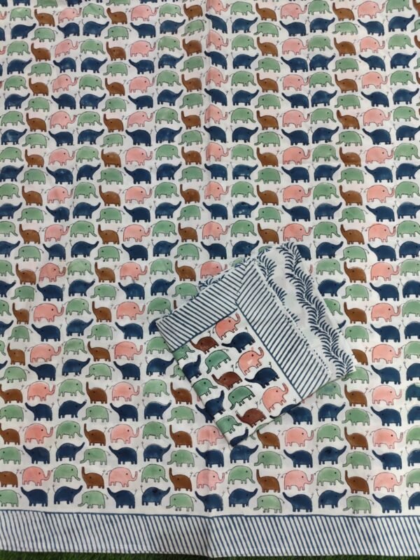 Premium Hand Block Printed Cotton Bedsheet with Pillow Cover