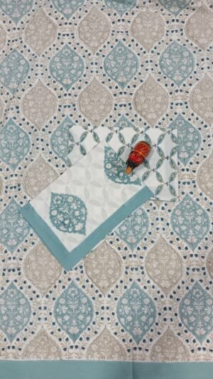 Premium Hand Block Printed Cotton Bedsheet with Pillow Cover