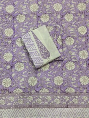 Premium Hand Block Printed Cotton Bedsheet with Pillow Cover