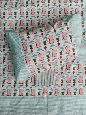 Premium Hand Block Printed Cotton Bedsheet with Pillow Cover