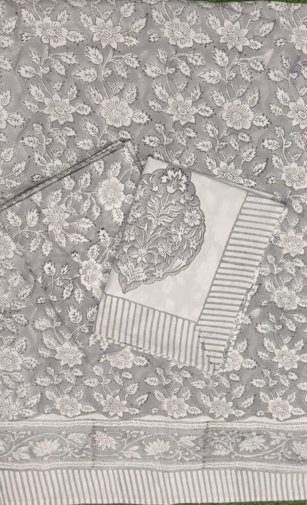 Premium Hand Block Printed Cotton Bedsheet with Pillow Cover