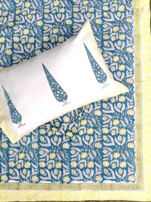 6 Premium Hand Block Printed Cotton Bedsheet with Pillow Cover