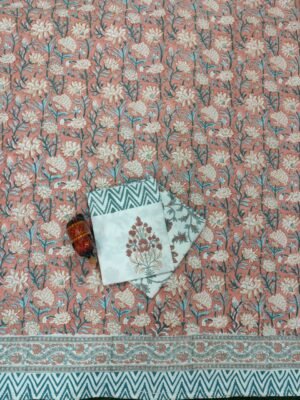 Premium Hand Block Printed Cotton Bedsheet with Pillow Cover